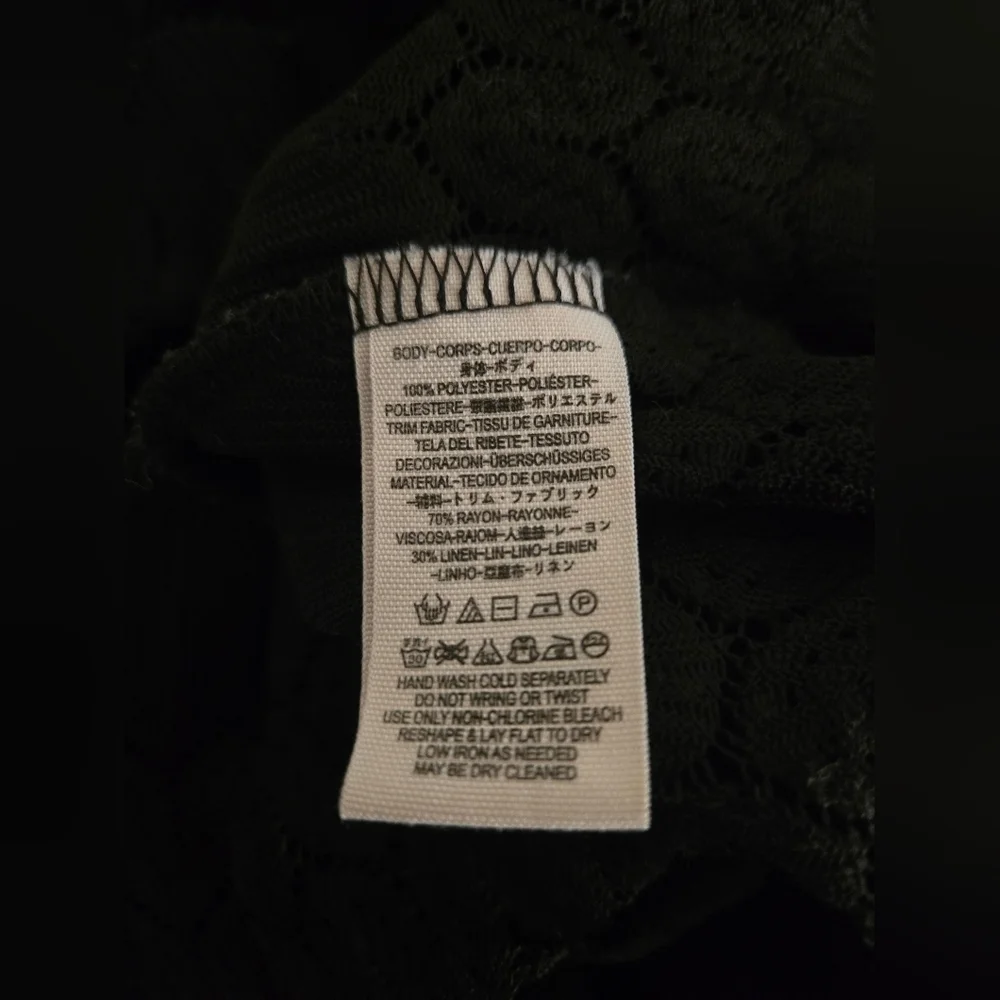Free People Fire Island Cinch Top Black Small